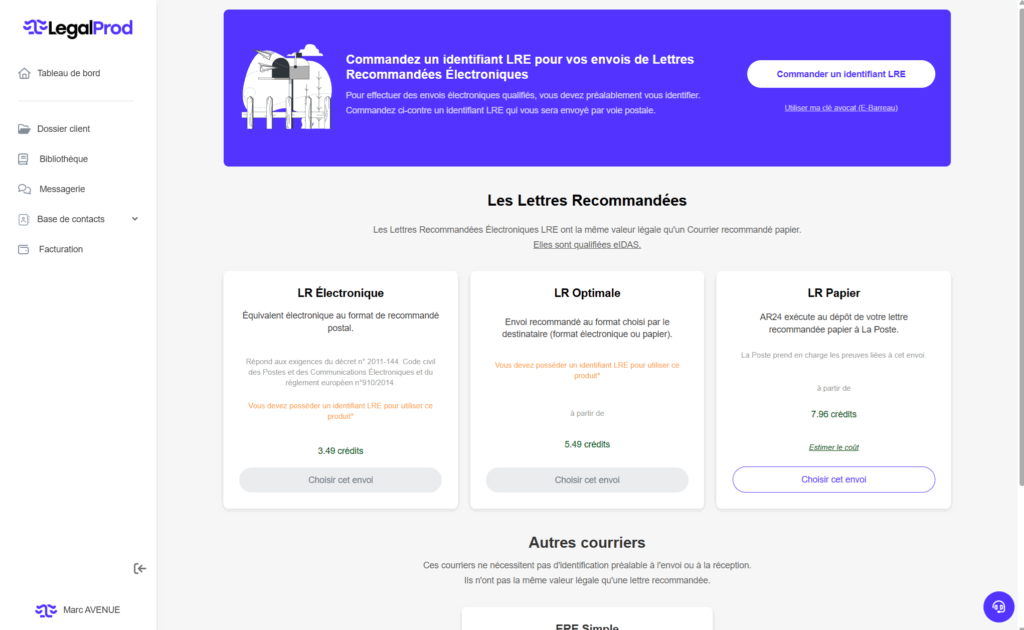 AR24 lettre recommandé avocat