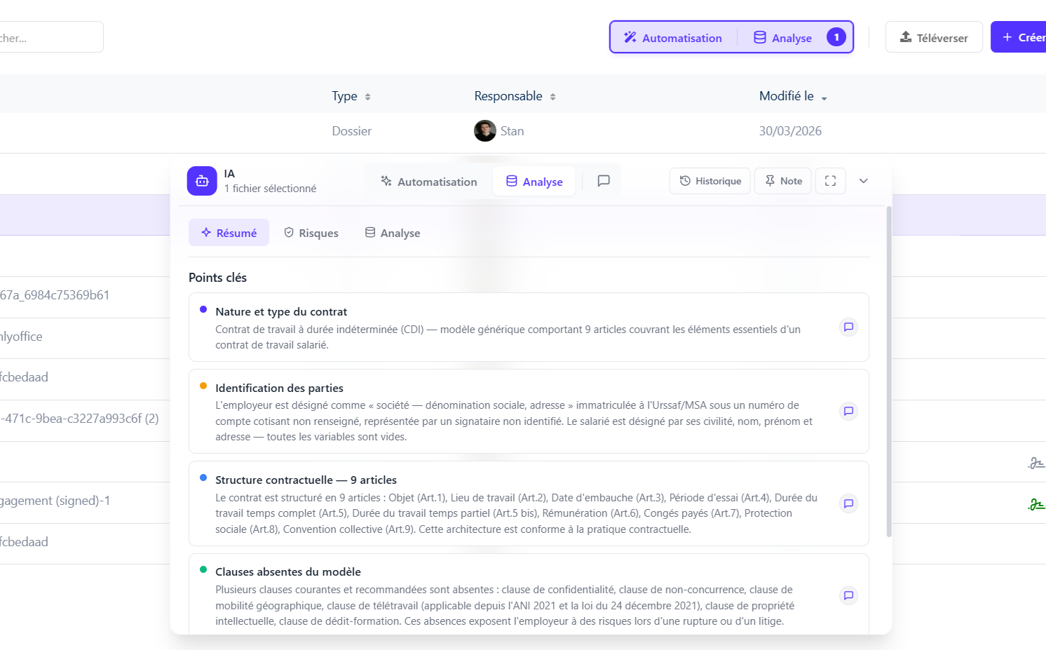 Analyse de document en masse avec l'IA