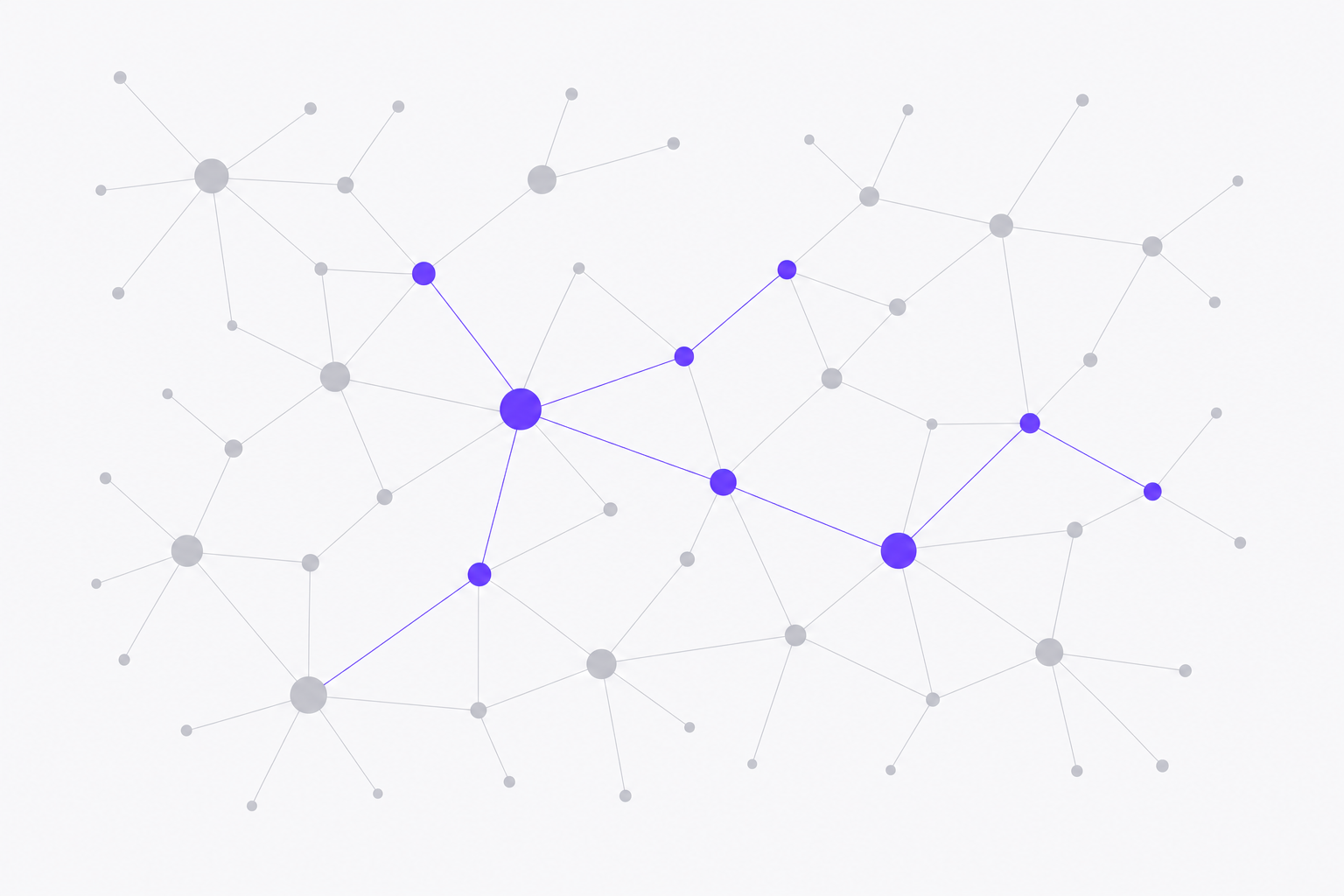 LegalGraph — knowledge graph juridique Visualisation d'un knowledge graph juridique : noeuds interconnectes representant le droit